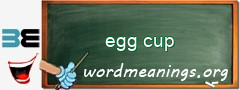 WordMeaning blackboard for egg cup